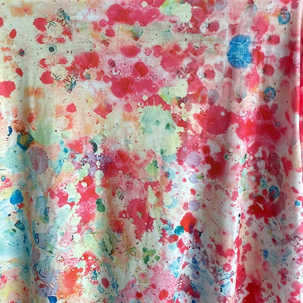Summer dress plus batik print dress 2X - Picture 4 of 7
